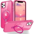 thumbnail image 1 of MYKOMI Magnetic Compatible with iPhone 11 Case with Stand [Military Grade Drop Tested][Compatible with Magnet] Ring Translucent Slim Hard Back Soft Edge, 1 of 6