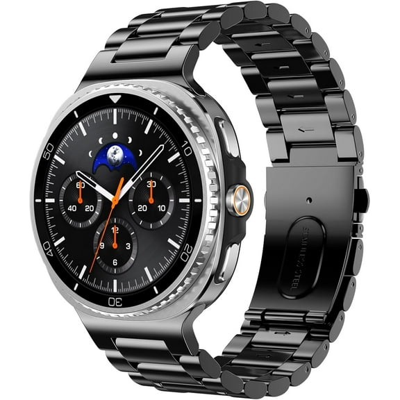 MYKOMI Metal Bands Compatible with Samsung Galaxy Watch 8 40 mm 44mm/Galaxy Watch 8 Classic 46mm (2025), No Gap Stainless Steel Replacement Strap for Men Women