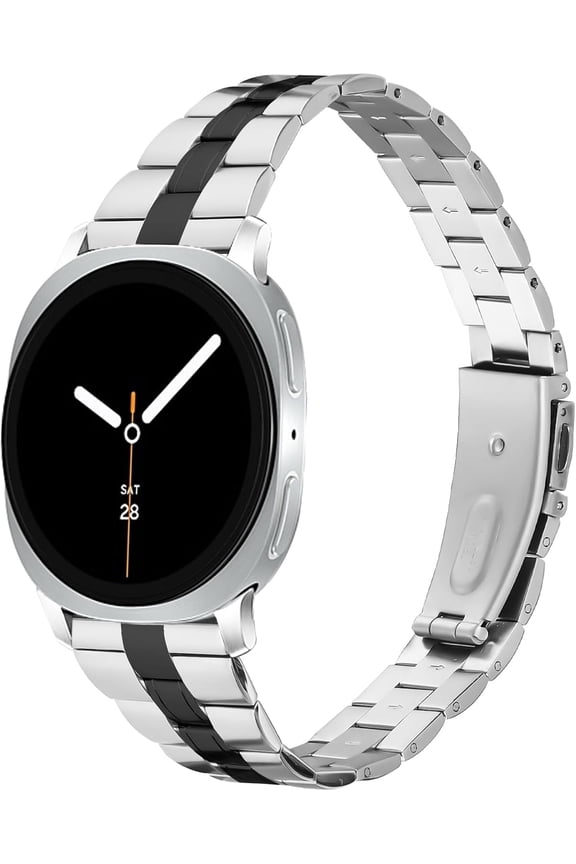 Metal Strap Compatible with Samsung Galaxy Watch 8 40mm 44mm/8 Classic 46mm 2025, Slim Stainless Steel Business Replacement Band Strap for Galaxy Watch 8 Classic Men Women