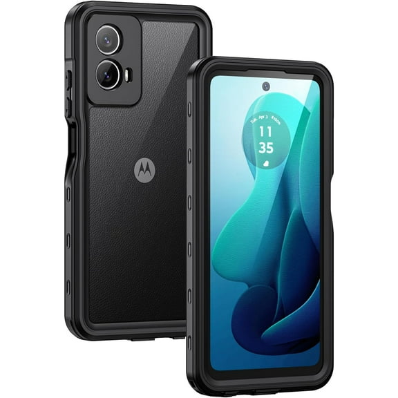 MYKOMI Motorola Moto G 5G 2024 Phone Case, IP68 Waterproof Dustproof Shockproof Case with Built-in Screen Protector, Full Body Underwater Protective Cover for Moto G 5G Only, Black