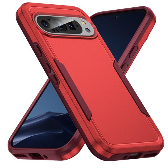 MYKOMI Phone Case Compatible with Google Pixel 9/9 Pro 5G Tempered Glass Screen Protector Cover and Slim Thin Hybrid Full Body Protective Mobile Cell Accessories Pixel9 9Pro Nine Women Men