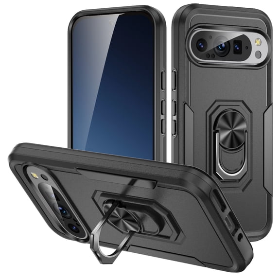 MYKOMI Phone Case for Google Pixel 9 Pro XL 5G Case, Armour Heavy Duty Military Grade Protective Phone Cover with 360 Rotation Kickstand Shockproof Hard Back Case for Google Pixel 9 Pro XL 2024