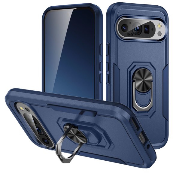 MYKOMI Phone Case for Google Pixel 9 Pro XL 5G Case, Armour Heavy Duty Military Grade Protective Phone Cover with 360 Rotation Kickstand Shockproof Hard Back Case for Google Pixel 9 Pro XL 2024