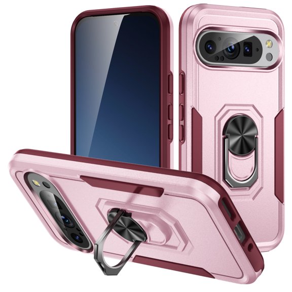 MYKOMI Phone Case for Google Pixel 9 Pro XL 5G Case, Armour Heavy Duty Military Grade Protective Phone Cover with 360 Rotation Kickstand Shockproof Hard Back Case for Google Pixel 9 Pro XL 2024