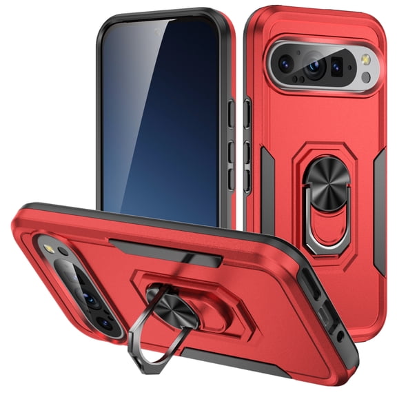 MYKOMI Phone Case for Google Pixel 9 Pro XL 5G Case, Armour Heavy Duty Military Grade Protective Phone Cover with 360 Rotation Kickstand Shockproof Hard Back Case for Google Pixel 9 Pro XL 2024