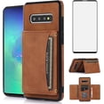 thumbnail image 1 of MYKOMI Phone Case for Samsung Galaxy S10 Plus Wallet Cover with HD Screen Protector and Card Holder Stand Cell Accessories Glaxay S10+ Galaxies S10plus 10S Edge S 10 10plus Cases Women Men, 1 of 7
