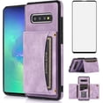 thumbnail image 1 of MYKOMI Phone Case for Samsung Galaxy S10 Plus Wallet Cover with HD Screen Protector and Card Holder Stand Cell Accessories Glaxay S10+ Galaxies S10plus 10S Edge S 10 10plus Cases Women Men, 1 of 7