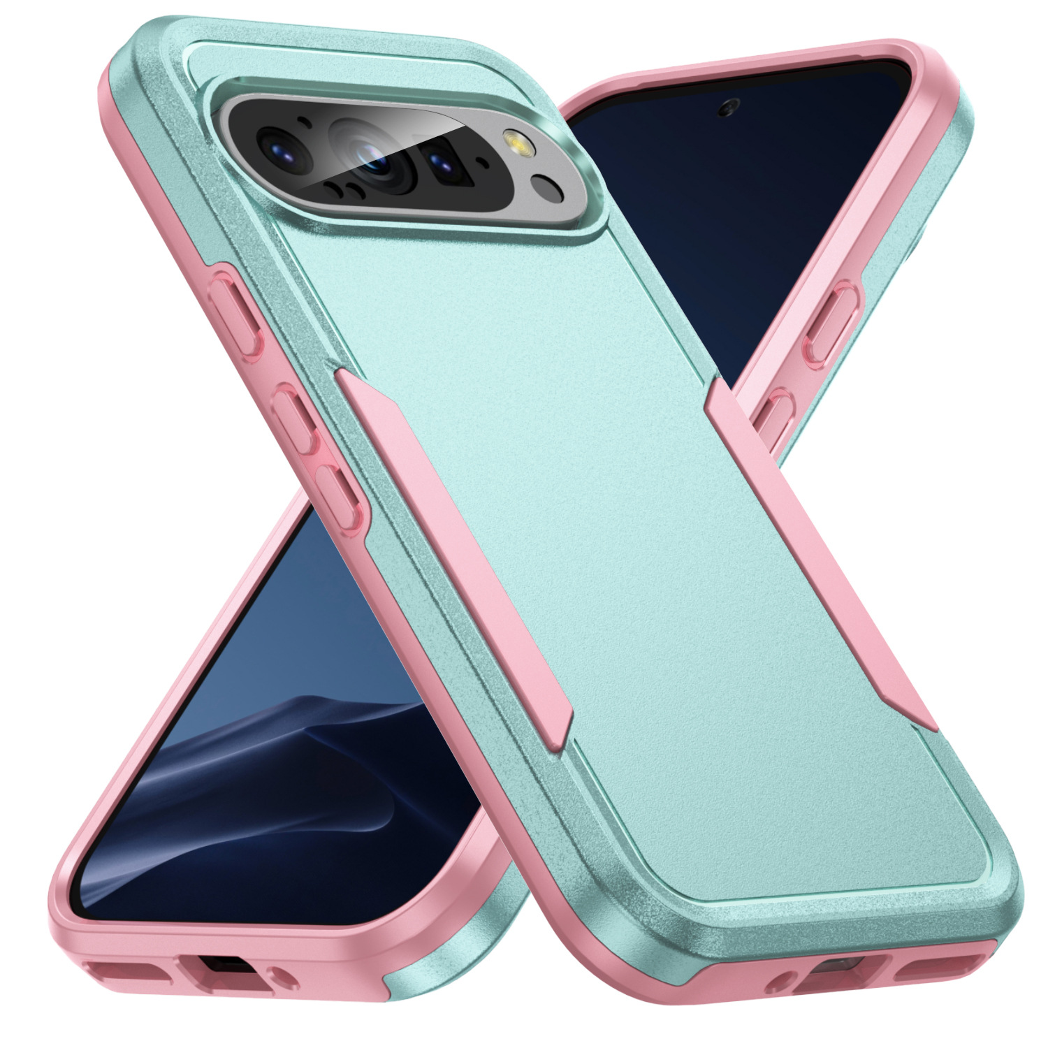 MYKOMI for Pixel 9 Pro XL Case, Google Pixel 9 Pro XL Case with HD Screen Protector [Military Grade Drop Tested] Heavy-Duty Tough Rugged Shockproof Protective Case for Pixel 9 Pro XL, G-Pink