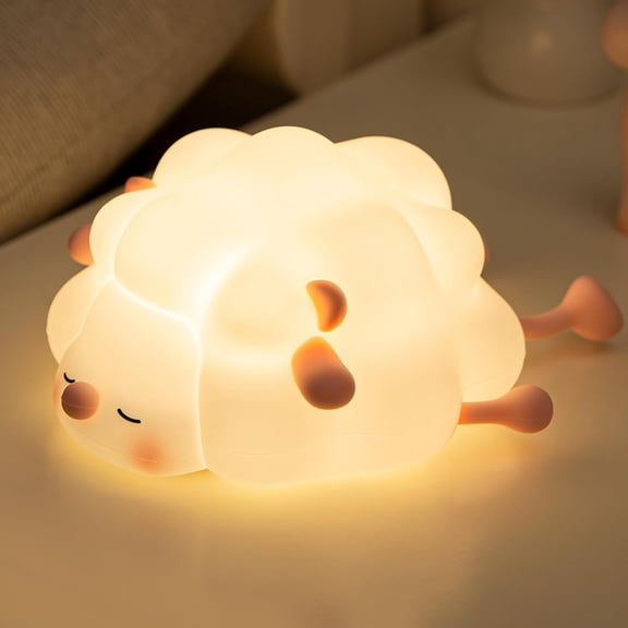 MYKOMI Rechargeable LED Night Light for Kids, 3-Level Dimmable Nursery Nightlight, Food Grade Silicone Squishy Lamp Perfect Bedside Touch Lamp with 30 Min Timer for Breastfeeding, Toddler, Baby Décor