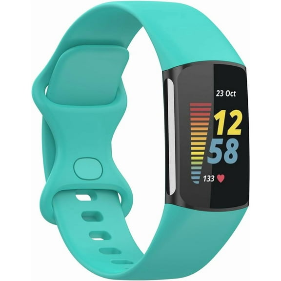 MYKOMI Replacement Bands Compatible with Fitbit Charge 6 Bands/Fitbit Charge 5 Bands for Women Men, Soft Silicone Adjustable Sport Wristbands Strap for Fitbit Charge 6/Charge 5 Fitness Tracker