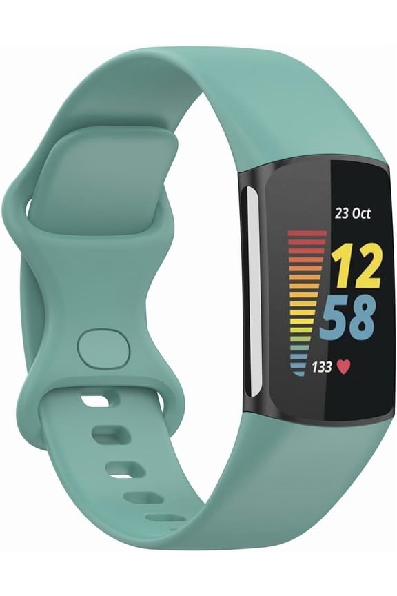 Replacement Bands Compatible with Fitbit Charge 6 Bands/Fitbit Charge 5 Bands for Women Men, Soft Silicone Adjustable Sport Wristbands Strap for Fitbit Charge 6/Charge 5 Fitness Tracker