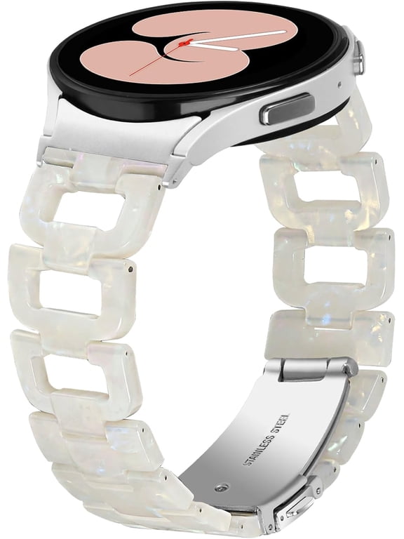 Resin Band Compatible with Samsung Galaxy Watch 6 5 4 Band 44mm 40mm/Watch 5 Pro Band 45mm/Galaxy Watch 6 Classic Band 43mm 47mm,Seamless headband Breathable Strap for women men