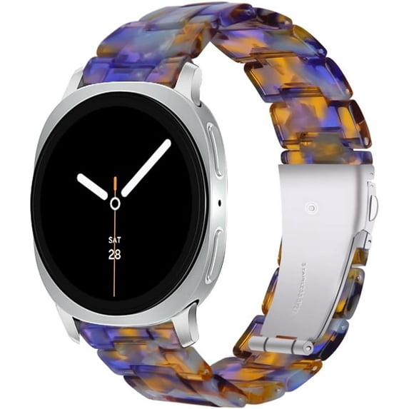 MYKOMI Resin Watch Band Compatible with Samsung Galaxy Watch 8 Band, Classic Premium Luxury Light Waterproof Strap for Samsung Galaxy Watch 8 Smartwatch Accesssories