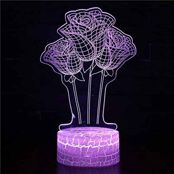 MYKOMI Romantic Love 3D Acrylic Led Lamp for Home Children's Night Light Table Lamp,Birthday Christmas Halloween Gift, Party Decor Valentine's Day Bedside Lamp