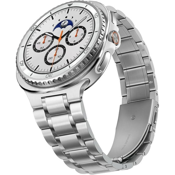 MYKOMI Rugged Metal Band Compatible with Samsung Galaxy Watch 8 40mm/44mm/Classic 46mm 2025,No Gap Business Stainless Steel Strap for Galaxy Watch 8 Men Women,NOT for Other Models
