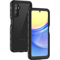 MYKOMI for Samsung Galaxy A15 5G Phone Case, IP68 Waterproof Dustproof, Built-in Screen Protector, Rugged Full Body Shockproof Protective Cover for Samsung A15 5G /4G 6.5", Black/Clear