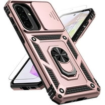 MYKOMI for Samsung Galaxy A36 5G Case with Slide Camera Cover HD Screen Protector [Military Grade 16ft. Drop Tested] Magnetic Ring Holder Kickstand Protective Phone Case for Galaxy A36 5G 2025