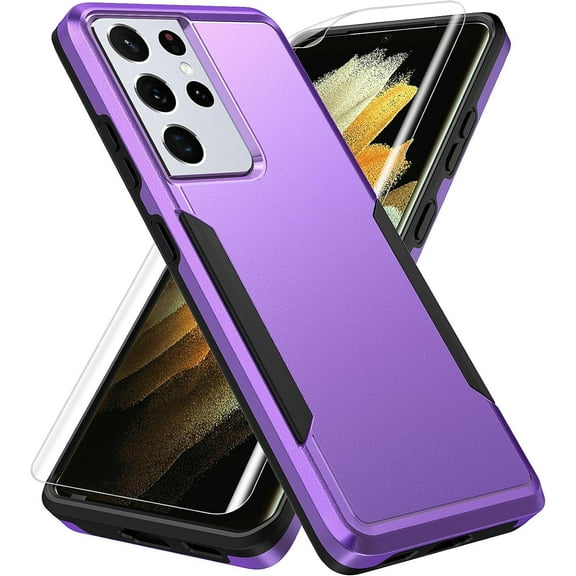 MYKOMI for Samsung Galaxy S21 Ultra Case, S21 Ultra Case with Screen Protector,[Military Grade Drop Tested] Heavy-Duty Tough Rugged Shockproof Protective Phone Case for Galaxy S21 Ultra 6.8 inch