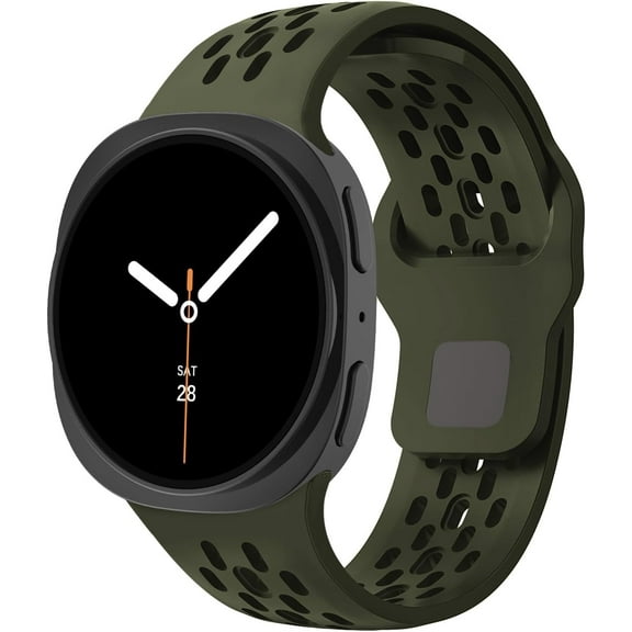 MYKOMI Silicone Bands Compatible with Samsung Galaxy Watch 8 Band 44mm 40mm,Breathable Soft Sport Replacement Strap for Galaxy Watch 8 Classic 46mm Wristband Men Women