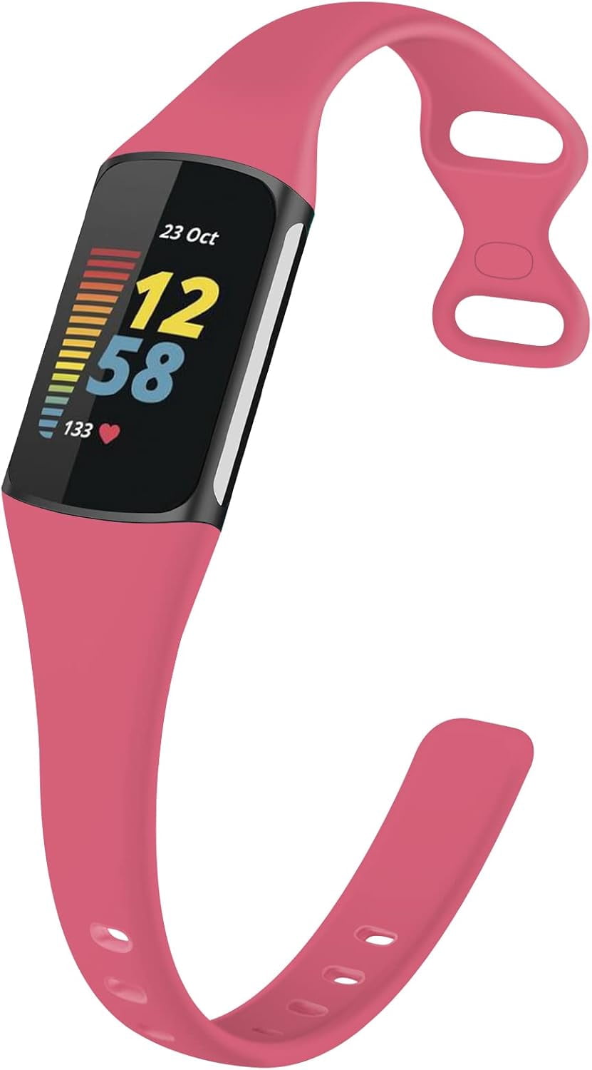 Compatible With Fitbit Charge 5 Bands - Soft Silicone Sport Replacement Strap, Small To Large Wrists - View #4