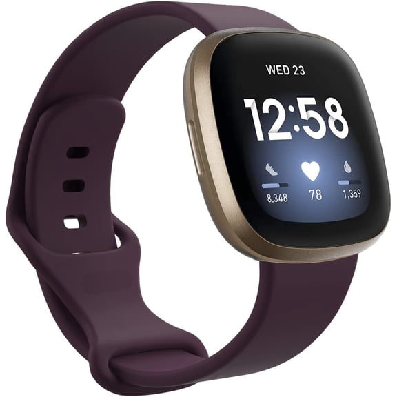MYKOMI Soft Silicone Band Compatible with Fitbit Versa 4/Versa 3/Sense Quick Fit Replacement Wrist Band Watch Strap Band for Versa4/Versa3/Sense Smartwatch Accessory