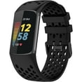 thumbnail image 1 of MYKOMI Sport Bands Compatible with Fitbit Charge 5, Adjustable Breathable Soft Silicone Sport Replacement Watch Band Straps Wristbands Bracelet for Charge 5 Activity Tracker Women Men, 1 of 7