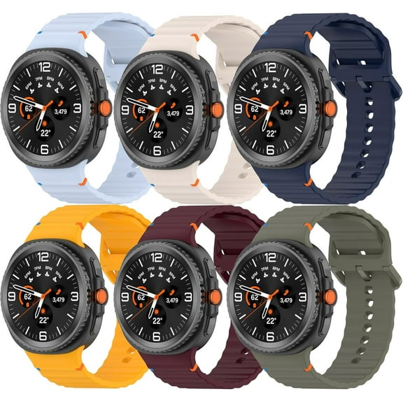MYKOMI Sport Bands Compatible for Samsung Galaxy Watch 8/8 Classic Band,Silicone Replacement Strap for Galaxy Watch 8 40 44mm/8 Classic 46mm(6 packs)