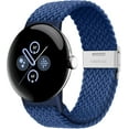 thumbnail image 1 of MYKOMI Stretchy Braided Bands Compatible with Google Pixel Watch 3 41mm/Pixel Watch 2/1, Adjustable Elastic Nylon Woven Breathable Sport Loop Straps for Google Pixel Watch Wristbands Women Men, 1 of 9