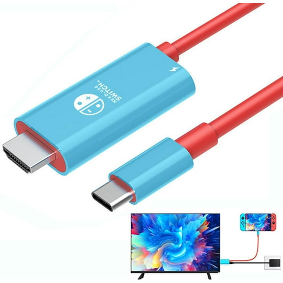 MYKOMI Switch Dock Cable for Nintendo Switch/OLED, 6.6FT USB C to HDMI Cable for Nintendo Switch Dock, Compatible with Nintendo Switch, steam Deck, rog Ally