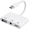 thumbnail image 1 of MYKOMI USB C to USB Adapter, 3 in 1 USB C to USB A OTG Adapter with 3.5mm Headphone Audio Jack and Fast Charging Port, USB-C Splitter Compatible with Most Type-C Phones,Laptops,iPad Pro, iPhone 15, 1 of 8