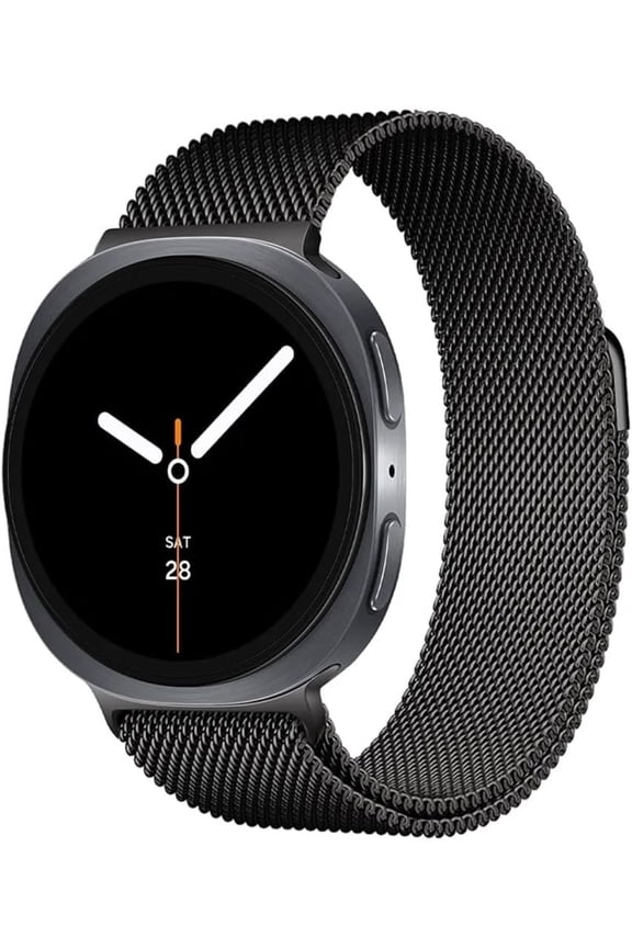 Watch Bands Compatible with Samsung Galaxy Watch 8 40mm/44mm/Classic 46mm 2025, Magnetic Milanese Loop Mesh Metal Stainless Steel Replacement Wristband for Men Women