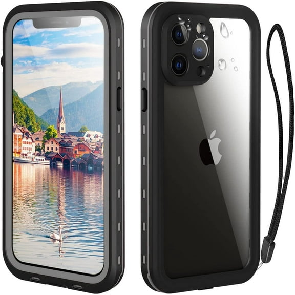 MYKOMI Waterproof iPhone 13 Pro Max Case - Full Body Protection Case for iPhone 13 Pro Max 6.7 inch Waterproof Shockproof Dustproof Phone Case with Built in Screen Protector (Black)