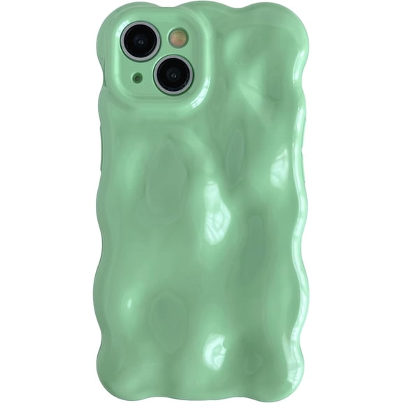 MYKOMI for iPhone 14 Case,Water Ripple Wave Meteorite Bubble Chrome Plating Electroplated Candy Phone Case