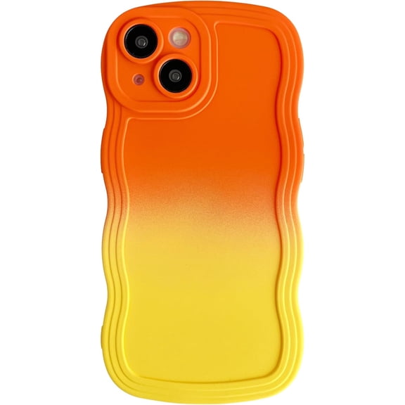 MYKOMI for iPhone 15 Case, Solid Color Curly Wave Frame Soft Compatible with iPhone Case
