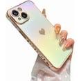thumbnail image 1 of MYKOMI for iPhone 13 Case 6.1 inch,Cute Colorful Iridescent Plating Edge Case with Love Hearts Pattern,Camera Lens Protection Shockproof Phone Case for Women Girls, 1 of 9