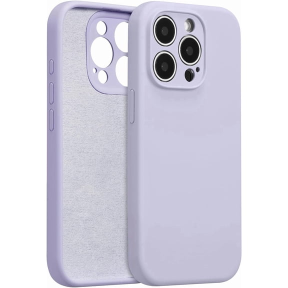 MYKOMI for iPhone 14 Pro Case Silicone,with [Full Camera Protection][Soft Anti-Scratch Microfiber Lining],Liquid Silicone Ultra Slim Shockproof Phone Case for Men Women Girls