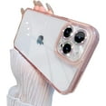 thumbnail image 1 of MYKOMI for iPhone 16 Pro Max Case with Bling Camera Lens Protector Cover Cute Sparkly Diamond Slim Clear Back & Glitter Bumper Silicone Shockproof Protective Case for Girls Women, 1 of 7