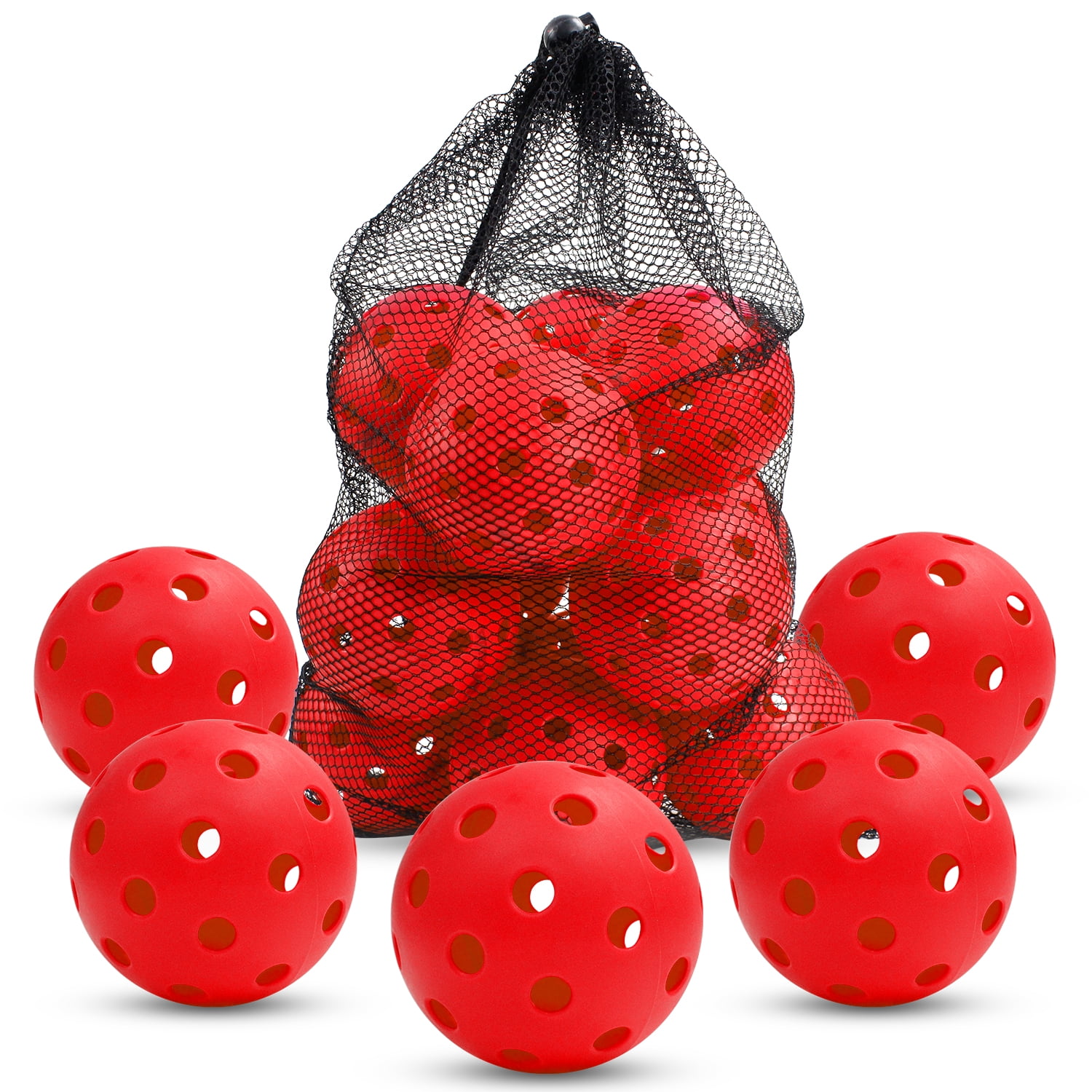MYKUJA 12Pcs Outdoor Pickleball Balls 40Holes Pickleball Accessories