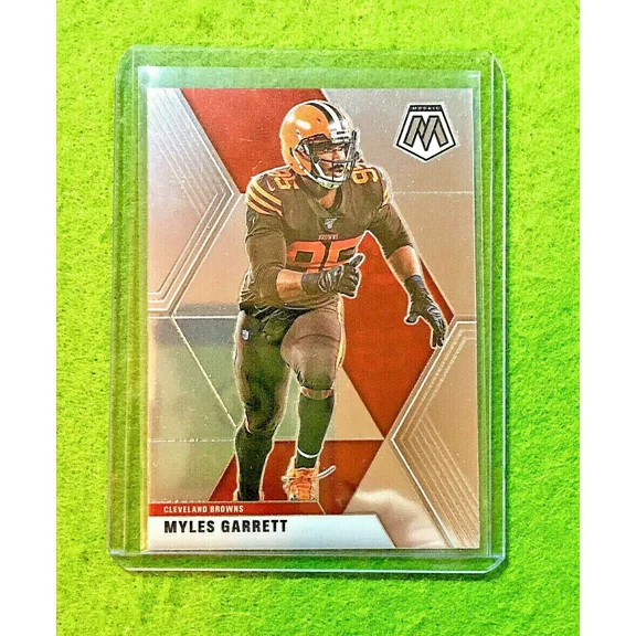 MYLES GARRETT MOSAIC SILVER CHROME CARD JERSEY #95 BROWNS 2020 Mosaic