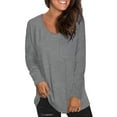thumbnail image 1 of MYLookk Women Tops Long Sleeve Plain Loose Blouse Shirt, 1 of 6