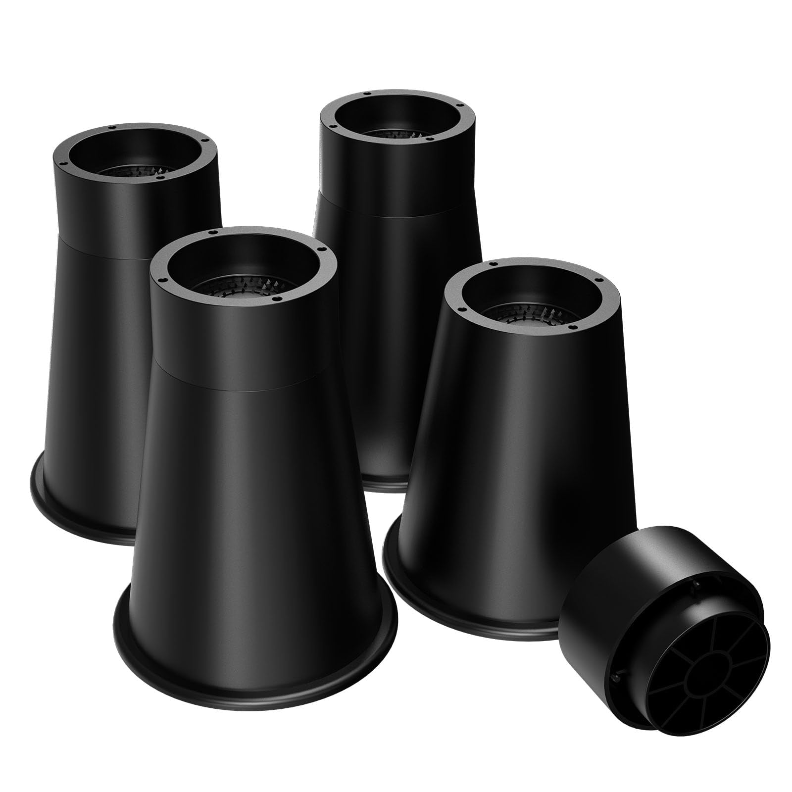 MYMULIKE Bed Risers 8 Inch Heavy Duty, 6 inch + 1.8 inch Adjustable ...