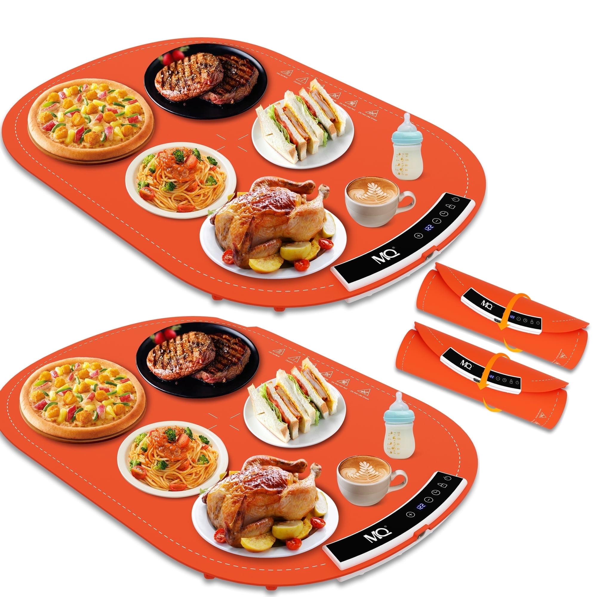 MYMULIKE Food Warming Mats for Countertop, 2 PCS Warming Trays for ...