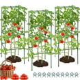 MYMULIKE Tomato Cages for Garden, 3 Pack Square Tomato Cage Heavy Duty