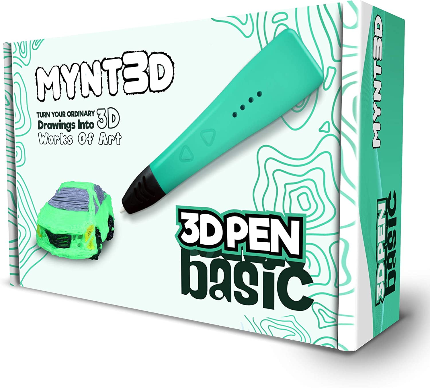 MYNT3D Basic 3D Pen [New for 2020] 1.75mm ABS and PLA Compatible 3D  Printing Pen, Black 