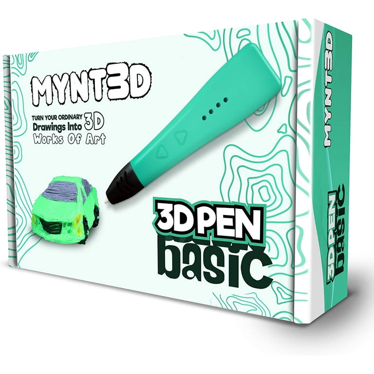 MYNT3D Basic 3D Pen [New for 2020] 1.75mm ABS and PLA Compatible 3D  Printing Pen, Black 