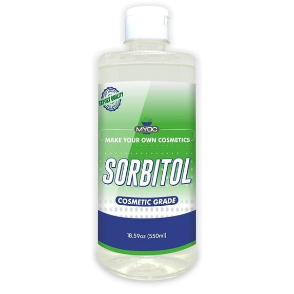 MYOC Sorbitol Liquid - 550 Ml (18.59 Fl Oz), Food Grade Liquid for Soap Making, Skin, Sweetener, Sorbitol Liquid Bulk, Candy & Gummies