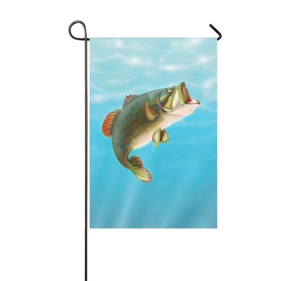 MYPOP A Carp Fish In The Water Outdoor Decorative Flag Garden Flag 28x40 inches