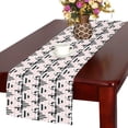 thumbnail image 1 of MYPOP Abstract Pink and Black Chevron Geometry Table Runner Placemat 14x72 inches, Tablecloth for Office Kitchen Dining Wedding Party Home Decor, 1 of 6