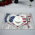 thumbnail image 1 of MYPOP American flag Map Wooden Background with Heart Placemat 12x18 Inches Non Slip Table Mat, 1 of 5