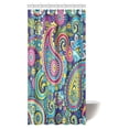 thumbnail image 1 of MYPOP Asian Decor Shower Curtain, Colorful Paisley Floral Pattern Classical Ornamental Medieval Ethnic Art Fabric Bathroom Shower Curtain Set with Hooks, 36 X 72 Inches, 1 of 3